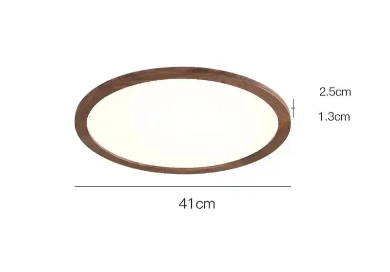 Lampy sufitowe LED Jaśnie Panie o średnicy 41 cm z drewnianą ramą i nowoczesnym designem