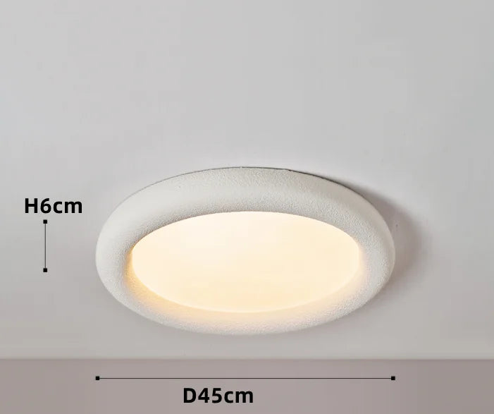 Lampy sufitowe DRMIYA okrągła biała lampa sufitowa o średnicy 45 cm i wysokości 6 cm