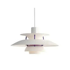 Biała nowoczesna lampa wisząca zhiwudeng o unikalnym geometrycznym kształcie