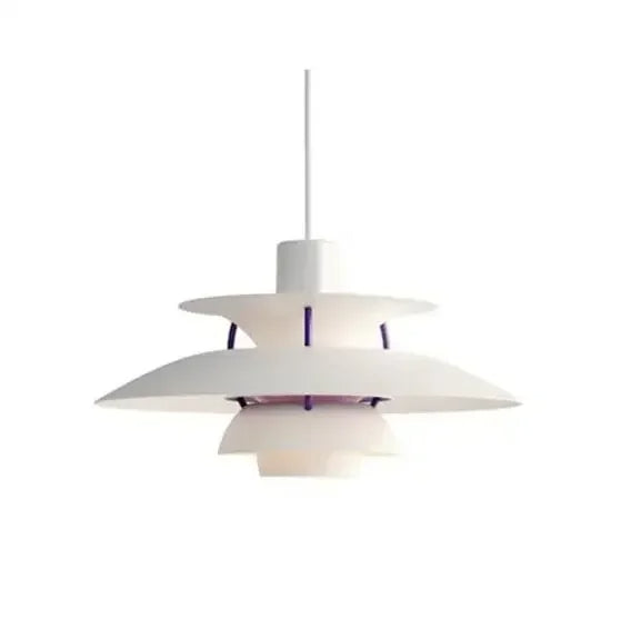 Biała nowoczesna lampa wisząca zhiwudeng o unikalnym geometrycznym kształcie