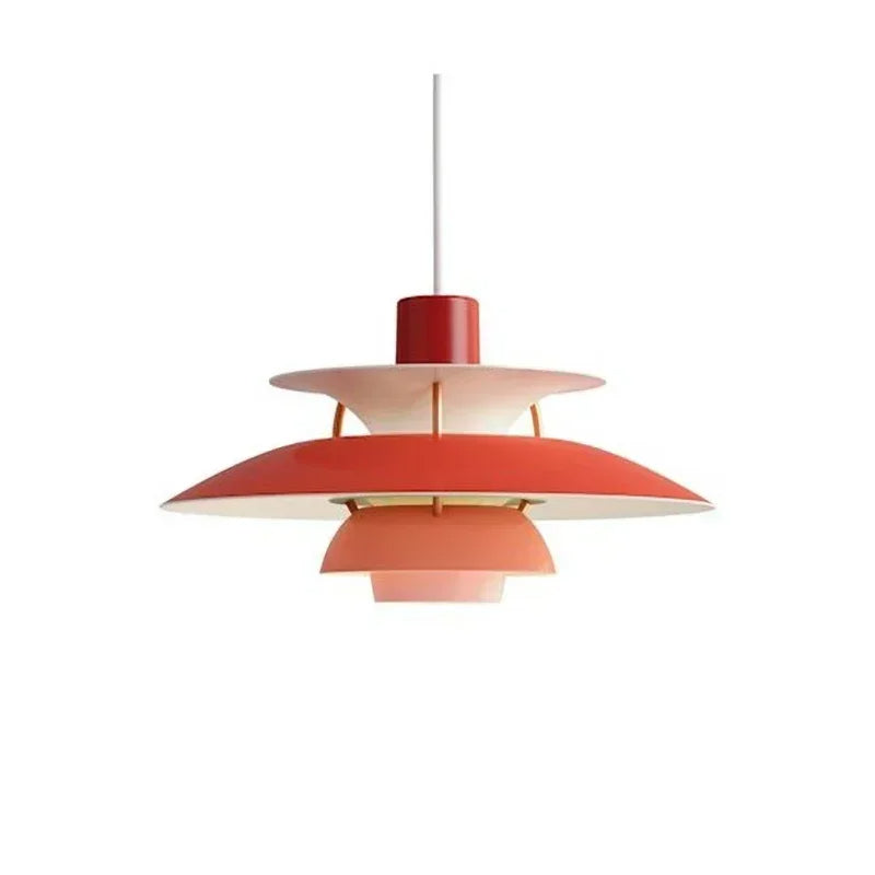 Nowoczesna czerwona lampa wisząca marki zhiwudeng o unikalnym designerskim kształcie