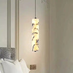 Nowoczesne lampy wiszące JIANKEXING i XUNMI z cylindrycznym kloszem imitującym marmur