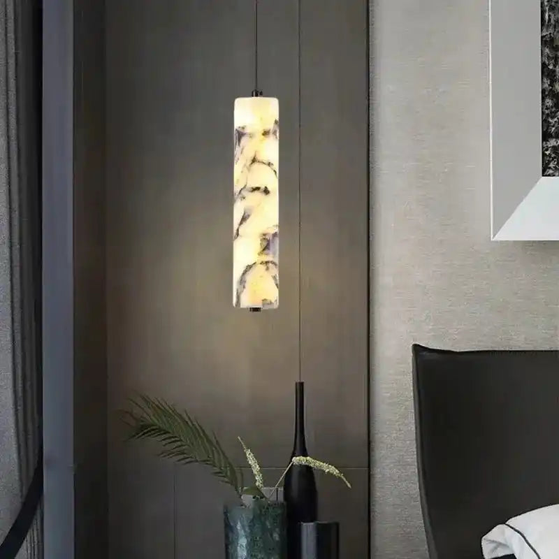 Nowoczesne lampy wiszące JIANKEXING i XUNMI z marmurowym wzorem i ciepłym światłem