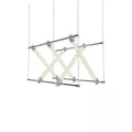 Nowoczesne lampy wiszące z geometrycznym designem i metalową konstrukcją do salonu