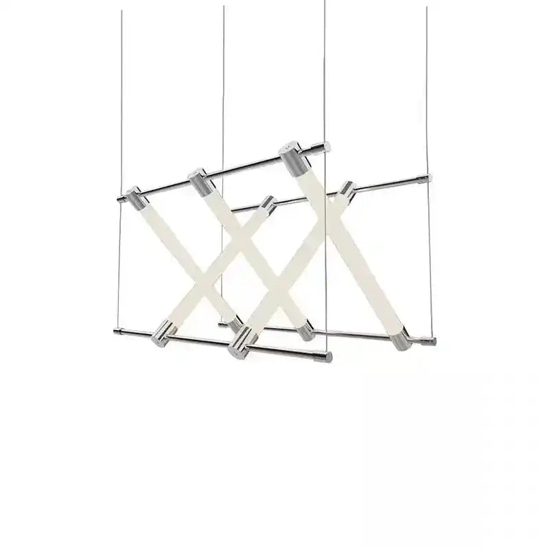 Nowoczesne lampy wiszące z geometrycznym designem i metalową konstrukcją do salonu