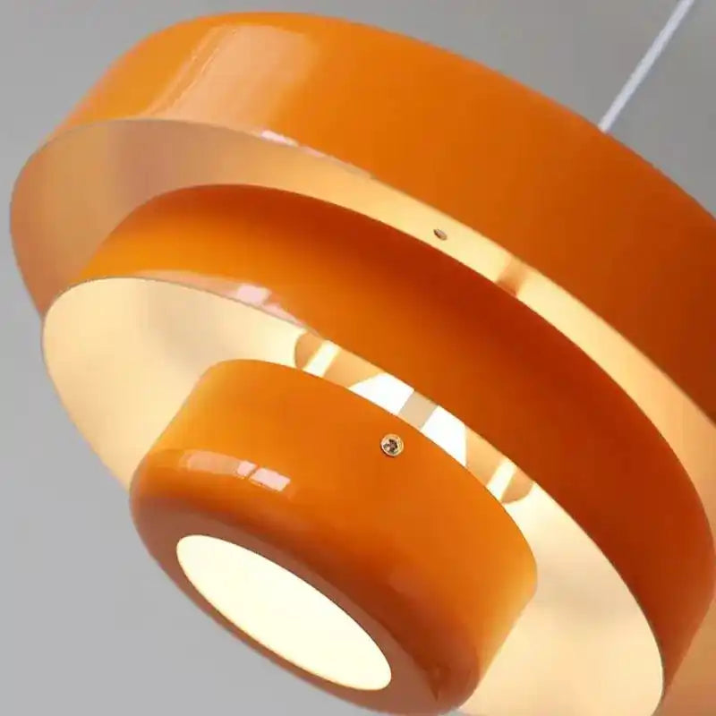 Pomarańczowa lampa wisząca YongYing Lumin z nowoczesnym designem i białym światłem