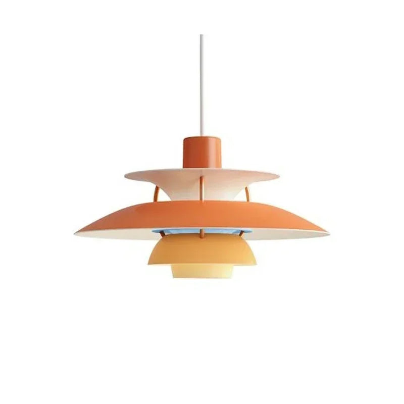 Pomarańczowa lampa wisząca zhiwudeng o nowoczesnym kształcie i minimalistycznym designie