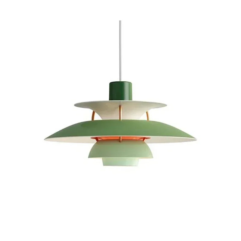 Zielona lampa wisząca zhiwudeng o nowoczesnym, warstwowym designie do oświetlenia wnętrz