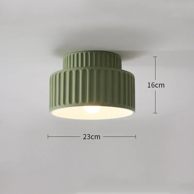 Xiaomi zielony żebrowany plafon sufitowy 23 cm średnicy 16 cm wysokości nowoczesny design