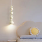 Huang Chu Lighting minimalistyczna lampa, wisząca, beżowa, przód, do nowoczesnych wnętrz