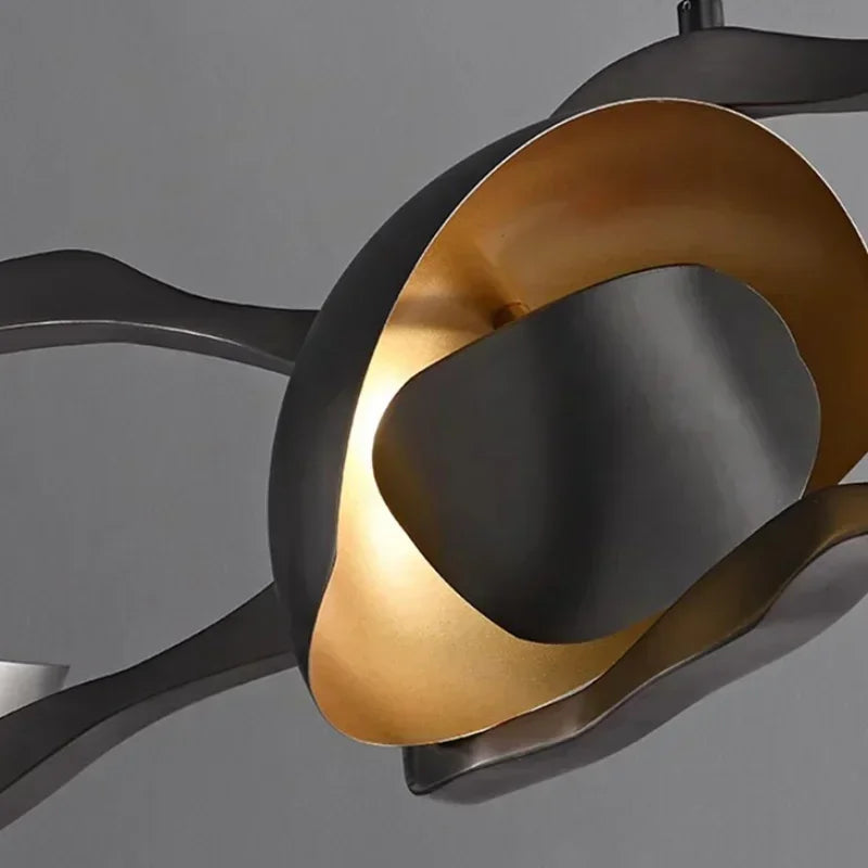 Nowoczesna lampa MZISOSOD z czarno-złotym designem i unikalnym kształtem dekoracyjnym