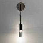 Nowoczesna lampa ścienna SterilAir z cylindrycznym kloszem emitująca punktowe światło