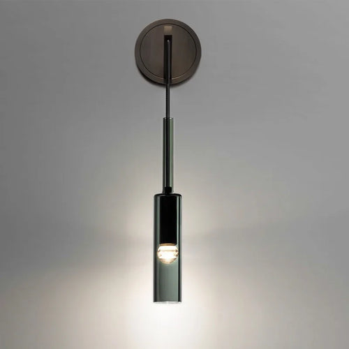 Nowoczesna lampa ścienna SterilAir z cylindrycznym kloszem emitująca punktowe światło