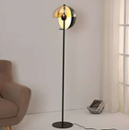 YANKE nowoczesna lampa stojąca z metalowym kloszem w minimalistycznym stylu