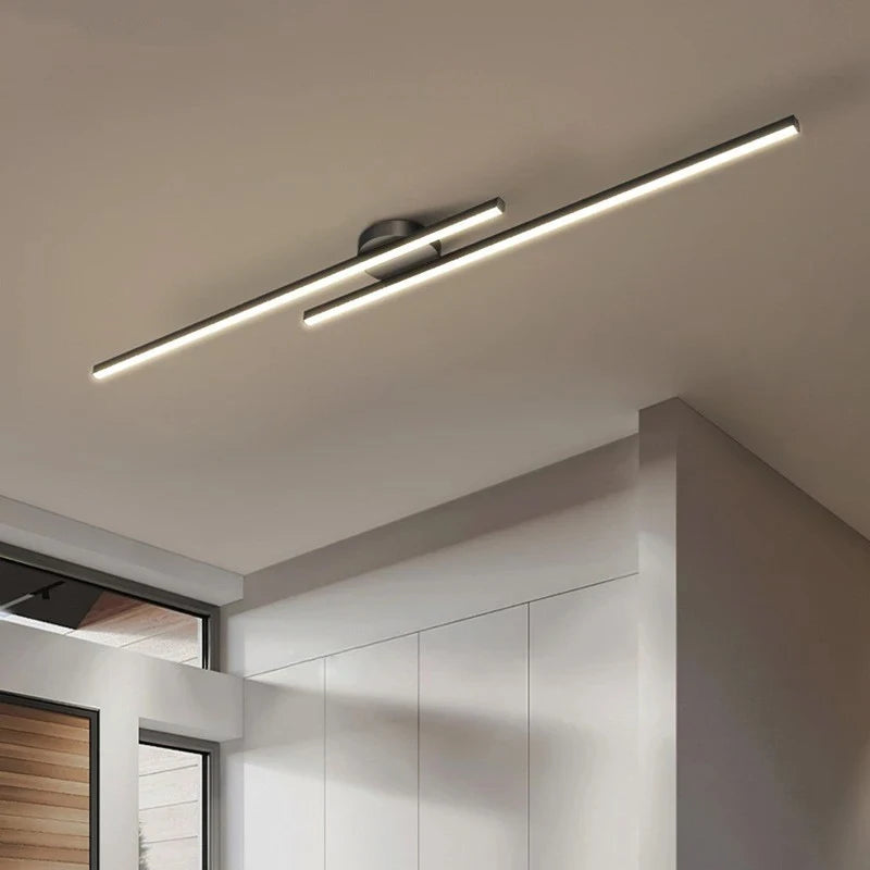Nowoczesna lampa sufitowa WLGNM z długimi, cienkimi źródłami światła do nowoczesnych wnętrz