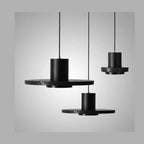 Nowoczesna czarna lampa wisząca YRB z trójpoziomowym designem z betonu