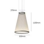 Nowoczesna lampa wisząca Jaśnie Panie, biała, przód, do jadalni