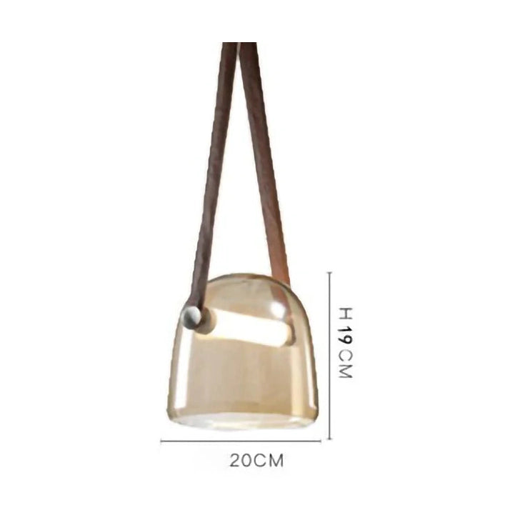 Nowoczesna lampa wisząca ZYZAO o wymiarach 20x19 cm z przezroczystym kloszem i zawieszeniem