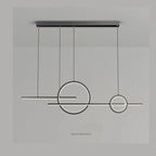 Nowoczesne lampa wisząca ASCELINA z geometrycznym designem i podświetlanymi pierścieniami LED