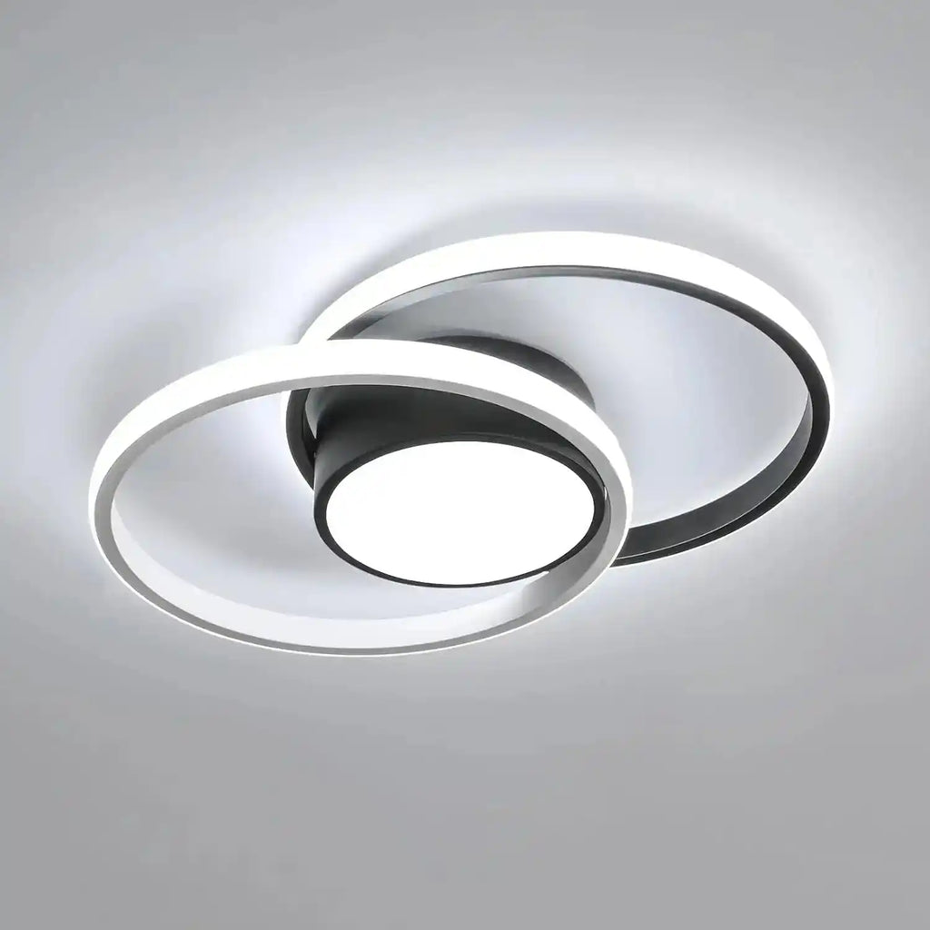 Nowoczesne lampy sufitowe DELIPOP z dwoma podświetlanymi pierścieniami w minimalistycznym designie