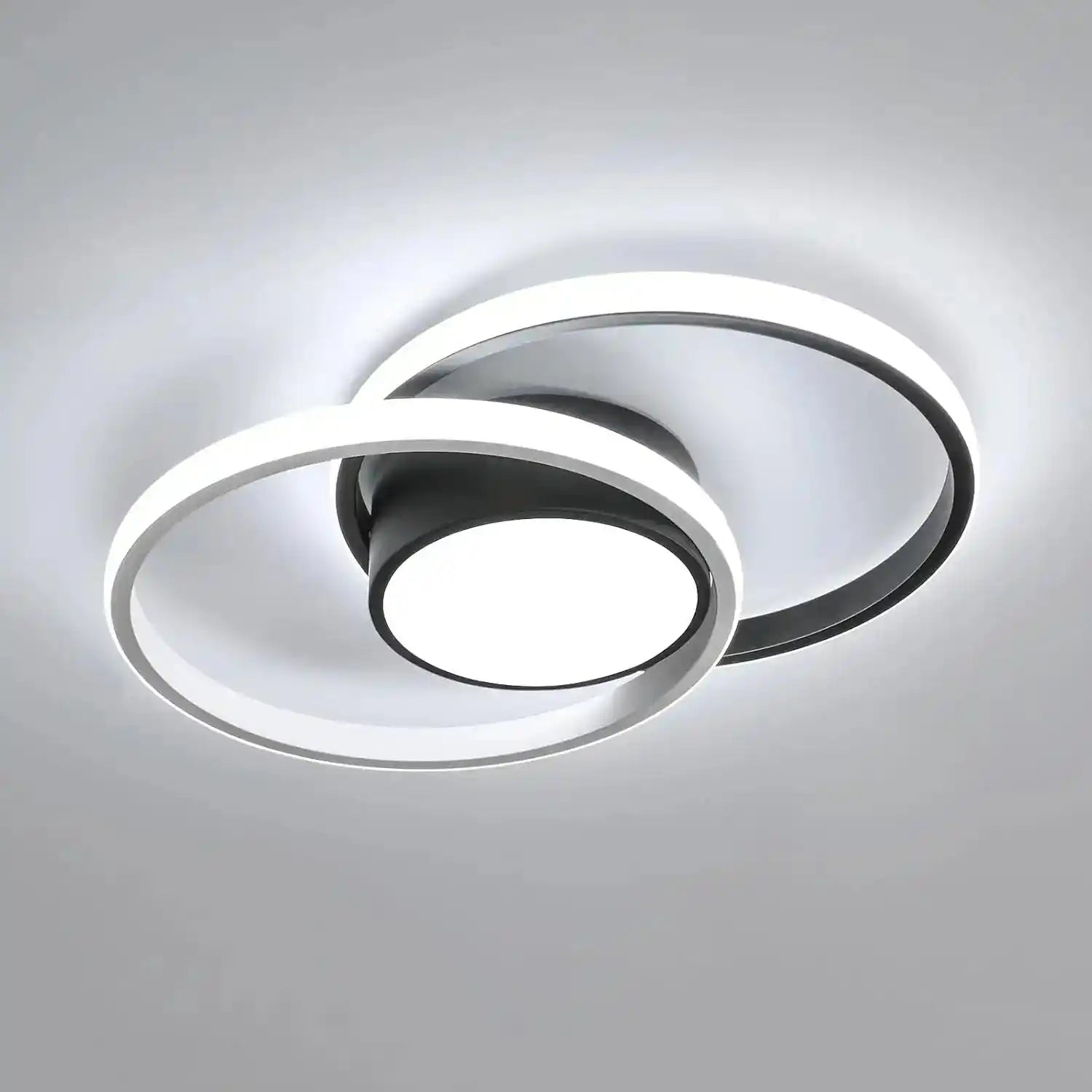 Nowoczesne lampy sufitowe DELIPOP z dwoma podświetlanymi pierścieniami w minimalistycznym designie