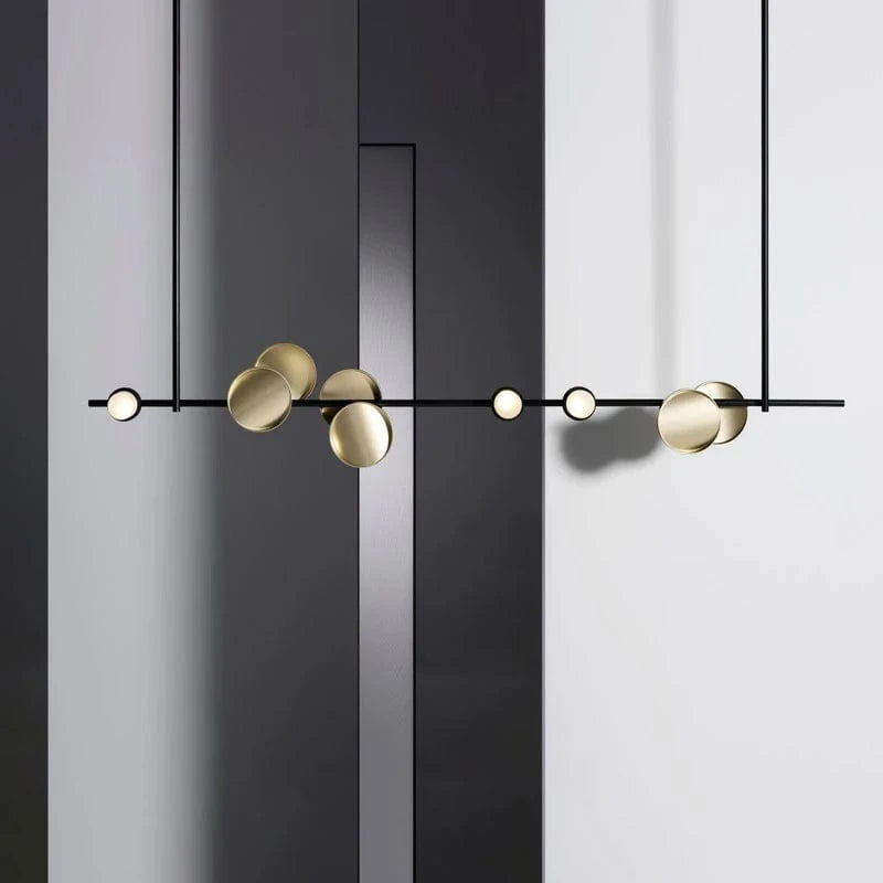 Nowoczesne lampy sufitowe Artpad z metalowymi złotymi elementami i minimalistycznym designem do salonu