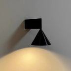 Nowoczesny kinkiet JIANKEXING w czarnym kolorze z minimalistycznym stożkowym kloszem