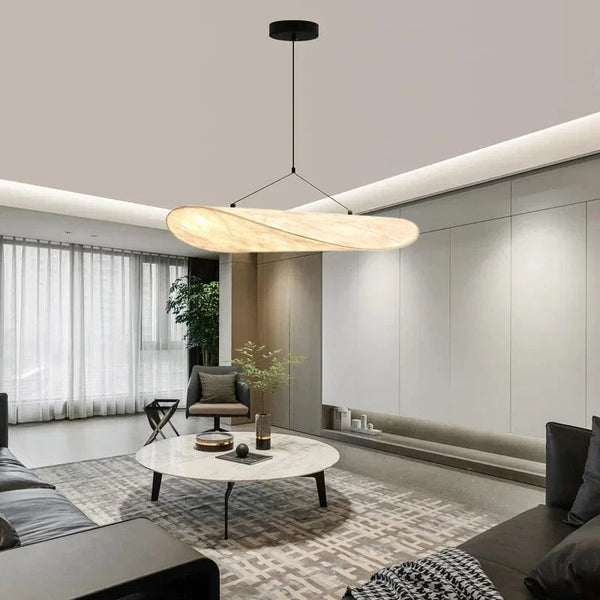 Nowoczesny żyrandol Havn do salonu – minimalistyczny design, styl japandi