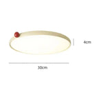 Nowoczesne oświetlenie LED do salonu okrągłe o średnicy 30 cm i wysokości 4 cm