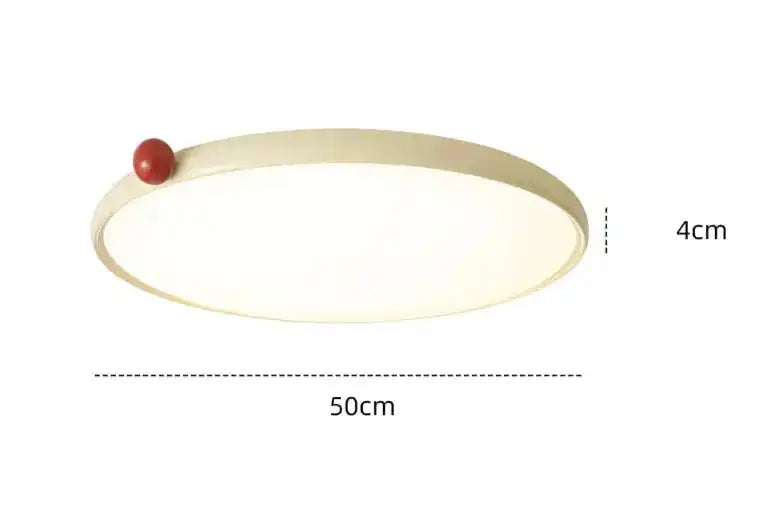 Nowoczesne oświetlenie LED do salonu w kształcie okrągłej lampy sufitowej o średnicy 50 cm