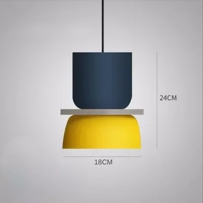 Jaśnie Panie, pastelowa lampa, niebieska i żółta, kadr przód, przeznaczenie do salonu