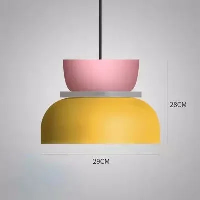 Jaśnie Panie, pastelowa lampa, różowa i żółta, przód, do nowoczesnego salonu