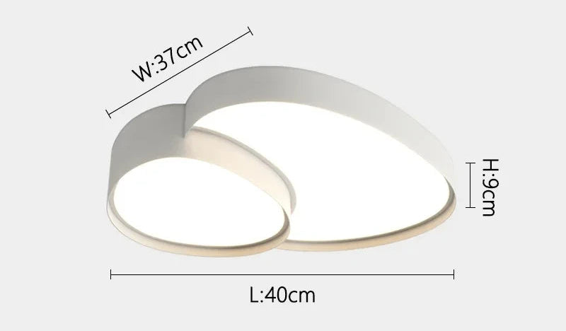 Nowoczesny plafon JAYGIY LIGHT, biały, przód, do salonu i sypialni