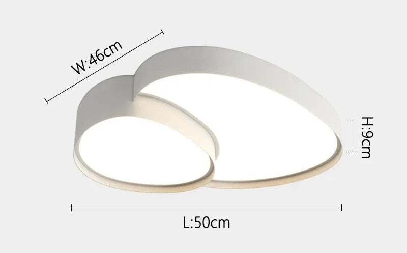 JAYGIY LIGHT nowoczesny plafon, biały, przód, do nowoczesnych wnętrz
