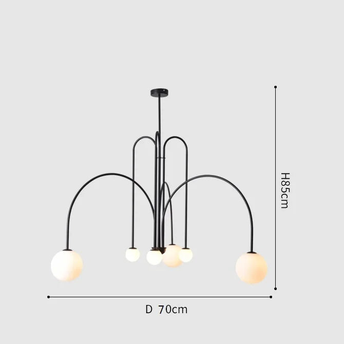 Lampa wisząca HomeLover, styl nordycki, czarna, przód, do nowoczesnych wnętrz