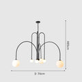 Lampa wisząca HomeLover, styl nordycki, czarna, przód, do nowoczesnych wnętrz