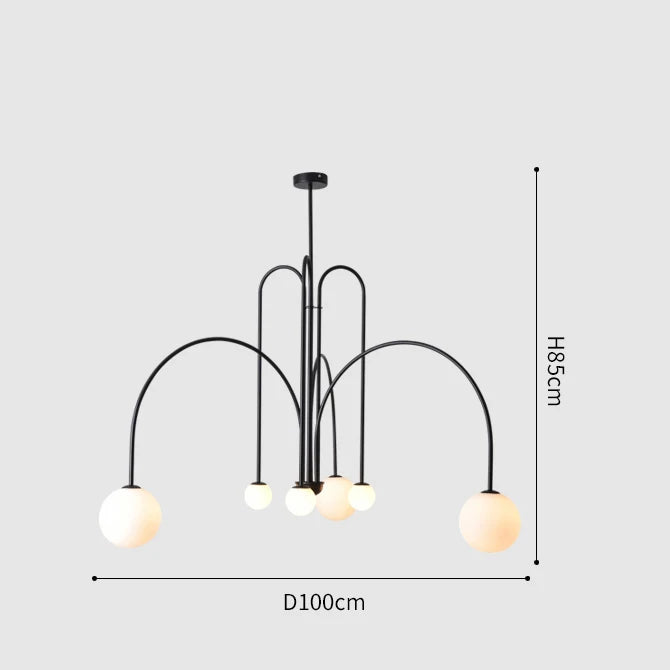 Lampa sufitowa HomeLover, styl nordycki, czarna, przód, do salonu